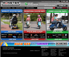 partsforscooters.biz: Scooter Parts, Scooter Battery, Scooter Charger | Monster Scooter Parts
Shop Monster Scooter Parts for the most extensive selection of quality scooter parts, scooter battery packs, and scooter charger units.