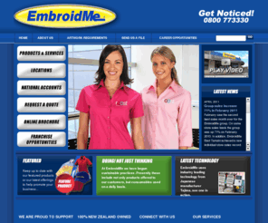 embroidme.co.nz: Embroidery Services Custom Embroidered And Printed Products - EmbroidMe
EmbroidMe offers personalised embroidered and printed apparel services including uniforms and promotional products.