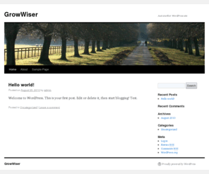 growwiser.com: GrowWiser | Just another WordPress site
