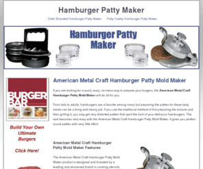 hamburgerpattymaker.net: Hamburger Patty Maker: Burger Patty Molds, Hamburger Patty Molds
Hate the mess of making hamburger patties? Find the best hamburger patty maker for you as we review the best value for your money.
