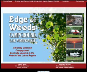 edgeofwoods.com: Edge of Woods Campground - Lake Winnipesaukee, Camping, RV Sites, Marina
A Family oriented campground centrally located at Lake Winnipesaukee near Laconia New Hampshire