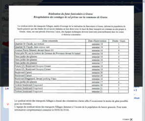 sillages.eu: Syndicat mixte des transports Sillages, Grasse, Saint Cézaire, Cabris, Tignet, Spéracèdes
Syndicat mixte des transports Sillages, transports en commun par bus et cars, transports scolaires, covoiturage dans les communes de Grasse, Tignet, Saint Cézaire, Spéracèdes