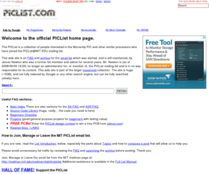 piclist.org: PIClist, Microchip PIC
PIClist, Microchip PIC