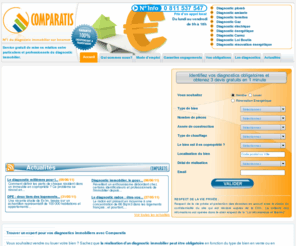 comparatis.com: Diagnostic immobilier : amiante, plomb, gaz, électricité, performance énergétique, loi carrez, termites, risques naturels et technologiques
Trouver un expert pour un diagnostic immobilier : amiante, plomb, électricité, termites, état des risques naturels, performance énergétique, loi Carrez et certificat dhabitabilité PTZ. Comparatis référence les professionnels du diagnostic immobilier en France par département et spécialités