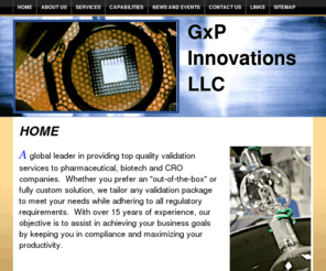 gxpinnovations.com: GxP Innovations LLC
Expert GLP, GMP, GCP 21 CFR Part 11, validation consulting service