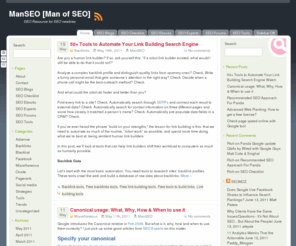 manseo.com: ManSEO [Man of SEO] - Best SEO resource for SEO newbies
Providing dedicated SEO tools, blogs, forums, news for SEO newbies and make the way shorter to SEO professionals level!