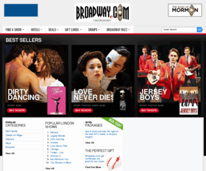 westendshowtickets.com: Broadway Tickets | Broadway Shows | Theater Tickets | Broadway.com

The most comprehensive source for Broadway Shows, Broadway Tickets, Off-Broadway, London theater information, Tickets, Gift Certificates, Videos, News & Features, Reviews, Photos, New York Hotel & Theater Packages.
