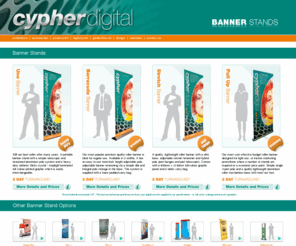 bannerstand.co.uk: Banner Stands | Exhibition | Display Systems | Cypher Digital Imaging | Milnthorpe | Cumbria
Cypher Digital Imaging offers a wide range of banner systems to suit every requirement: Easy to use rollup cassette systems, tensioned systems with heavy duty graphics, systems suitable for POS and store display, ultra lightweight fabric graphic systems and sturdier systems for high traffic areas.