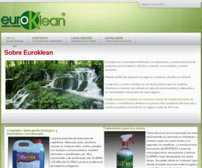 euroklean.net: ::>E U R O K L E A N<:: - Bienvenidos a Euroklean
Euroklean, empresa de distribución de productos de limpieza, hostelería industria, comunidades, comercios y centros sanitarios en Almería y provincia