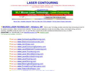 laser-contouring.com: Laser Contouring - www.Laser-Contouring.com
Laser Contouring from the Technology Data Exchange - Linked to TDE member firms.