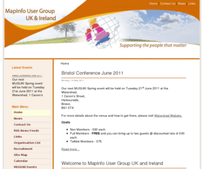 muguki.com: MapInfo User Group UK and Ireland
MapInfo User Group UK and Ireland