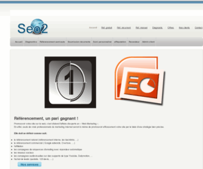 seo2.info: Indexation et référencement automatique gratuit
SEO2 : moteur recherche indexation :  Soumission automatique dans 12000 annuaires et moteurs (référenceur,spécialiste référencement,referencement web),