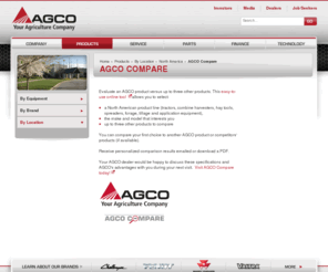 agcocompare.org: AGCO | AGCO Compare
AGCO Compare is a product comparison interactive tool for North American AGCO products including Massey Ferguson, Challenger, Fendt and Valtra.