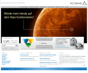 molyfab.com: H.C. Starck: Pulver und Bauteile aus Refraktärmetallen und Technischer Keramik
H.C. Starck: Pulver und Bauteile aus Refraktärmetallen und Technischer Keramik