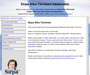 sirpantukijat.fi: Sirpa Alho-Törrönen - Tukijoiden sivusto
