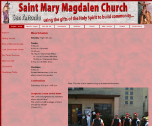 stmm.info: St. Mary Magdalen Parish, Archdiocese of San Antonio, Texas
