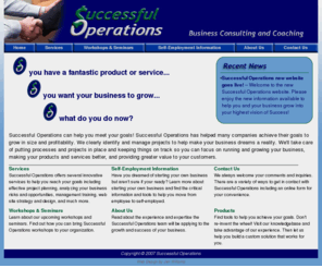 successfule-learning.com: Successful Operations
Successful Operations Consulting and Coaching Services - Business consulting and coaching, bringing expertise in project management, training, and IT.