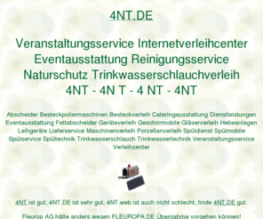 4nt.de: 4NT, Veranstaltungsservice Internetverleihcenter Eventausstattung Reinigungsservice Naturschutz Trinkwasserschlauchverleih, ditib, ditip muellerndk
4NT, AOK Bundesverband hätte anders wegen AAOK vorgehen können. Fleurop AG hätte anders wegen FLEUROPA vorgehen können. Fraunhofer Institut hätte anders wegen IZFP vorgehen können. DITIB Domain Information Technik Internet Beratung, DITIP Die Ideale Technik Im Programm. Gastro Aktionsmarkt Verleihcenter, muellerndk