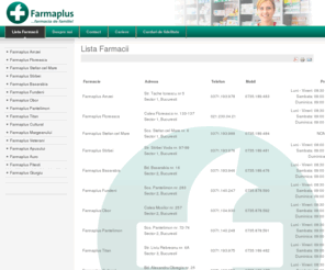 farma-plus.ro: Lista Farmacii
Farmaplus - farmacia de familie