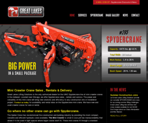 greatlakeslifting.com: Spider Crane l Mini Crane l Cranes Rental Sales l Great Lakes Lifting Solutions
Great Lakes Lifting Solutions offers rentals and sales of the Spydercrane Mini Crawler Crane. Contact us today for availability and rates.