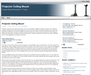 projectorceilingmount.org: Projector Ceiling Mount, Vaulted Ceiling & Wall Projector Mounts
Projector Ceiling Mount: Information about projector mounts for vaulted ceilings, false ceilings & more. Learn where to get the best prices & discounts online!