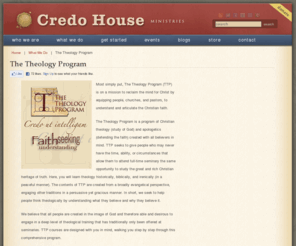 thetheologyprogram.org: The Theology Program | Credo House Ministries
Most simply put, The Theology Program (TTP) is on a mission to reclaim the mind for Christ by equipping people, churches, and pastors, to understand and articulate the Christian faith. The Theology Program is a program of Christian theology (study of God) and apologetics (defending the faith) created with all believers in mind. TTP seeks [...]