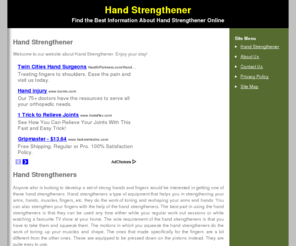 handstrengthener.net: Hand Strengthener
Stop! Learn the Facts About Hand Strengthener. Don’t Waste Your Time and Money. 