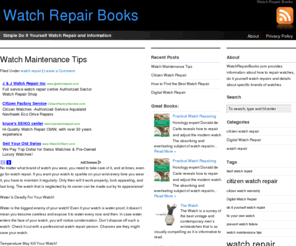 watchrepairbooks.com: Watch Repair
Do It Yourself watch repair information and learn how to fix your own watch.