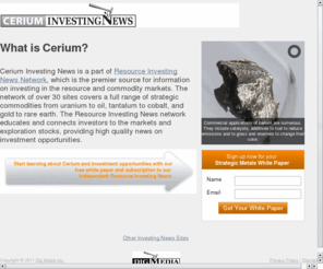 ceriuminvestingnews.com: Cerium Investing News
Cerium Investing News