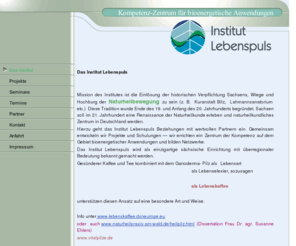 institut-lebenspuls.de: Das Institut
Das Institut Lebenspuls ist ein Kompetenzzentrum für bioenergetische Forschungen und Anwendungen