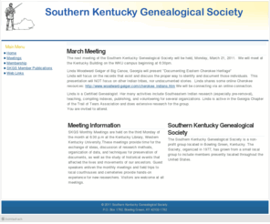 sokygen.org: Southern Kentucky Genealogical Society
Southern Kentucky Genealogical Society