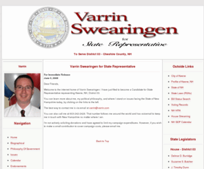 varrin.org: Vote Varrin Swearingen - NH State Representative - Cheshire County District 3
Varrin Swearingen - NH State Representative