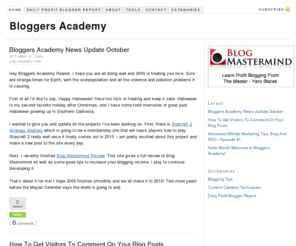 bloggersacademy.com: Blogging For Money - Learn How To Make Money Blogging
Bloggers Academy teaches you how to make money blogging through solid techniques and strategies.