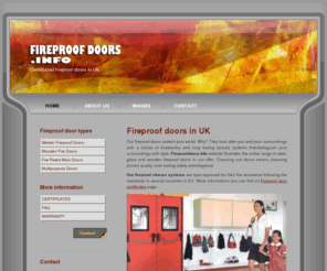 fireproofdoors.info: Fireproof doors in UK
Certificated fireproof doors in UK - sale and installation - www.fireproofdoors.info