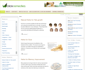 clickremedies.com: Natural Home Remedies
The last stop for home remedies including natural and homeopathic remedy help