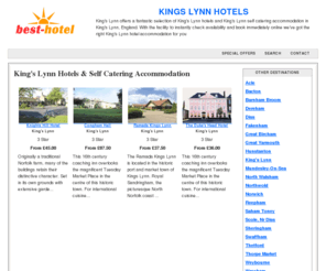 kingslynnhotel.com: Kings Lynn Hotels
Kings Lynn Hotels offers a great selection of King's Lynn hotels and other accommodation in and around King's Lynn, King's Lynn. For England hotels and King's Lynn apartments King's Lynn is the website for you.