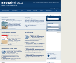 managerseminare.org: managerSeminare.de - Managementweiterbildung, Managementtraining, Seminare, Weiterbildung, Training für Führungskräfte
Portal für Management-Weiterbildung und Managementtraining: Seminare, Weiterbildung und Training für Manager, Fortbildung und Schulung für Führungskräfte und Mitarbeiter