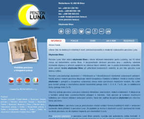 penzion-luna.cz: Penzion Luna | ubytování Brno | accommodation Brno | Unterkunft Brünn
Penzion Luna - Ubytování Brno - je situován v blízkosti středu města u parku Lužánky. Poskytujeme ubytování v 6 dvoulůžkových a 1 třílůžkovém pokoji.