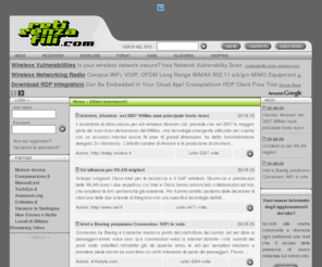 retisenzafili.com: --->>--- La tua guida completa al wi-fi e al wireless
www.RetiSenzaFili.com - La tua guida completa al wi-fi e al wireless