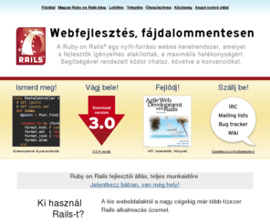 rubyonrails.hu: Ruby on Rails - Magyarország
A hivatalos magyar Ruby on Rails oldal.