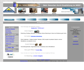 webseitenservice.com: Web-Seiten-Service
Beratungs- & Planungsservice für Kleinunternehmer, Firmen und Vereine