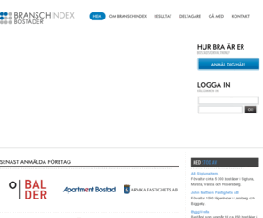 branschindex.se: Branschindex BostÃ¤der mÃ¤ter fÃ¶rvaltningskvalitet
Branschindex BostÃ¤der mÃ¤ter fÃ¶rvaltningskvalitet