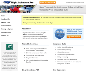 flightschedulepro.com: Aircraft Scheduling | Flight Schedule Pro
Try it free! Low Cost, Easy-to-use and professional online aircraft scheduling and management software for flight schools, universities and flying Clubs.