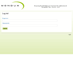 mcforsikring.com: Log ind / Bruger - MC
Mondux Content Management System