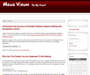 meusvisum.com: MEUS VISUM
Commentary, My personal view of issues,