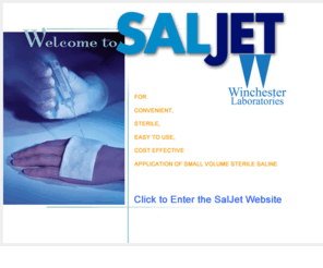 winchesterlabs.com: Saljet - Unit Dose Sterlie Saline  - Single Use Saline Bullets for Wound Care - Perfect Pressure, Perfect Price, Always Sterile
Saljet is the easiest, most cost-effective solution for small volume sterlie saline application. Find out about the advantages for wound care, woundcare, and wound cleaning.