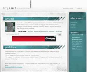 acys.net: Acys.net - free anonymous web access
Site Meta Description
