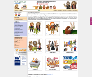 daliono.com: Handpuppen Onlineshop
Handpuppen bei Daliono.de günstig kaufen. Viele Handpuppen von Folkmanis, Living Puppets und Trullala im Angebot. Eine riesige Auswahl und Express-Versand.