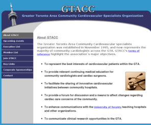 gtacc.com: About GTACC - Greater Toronto Area Community Cardiovascular specialists organization
