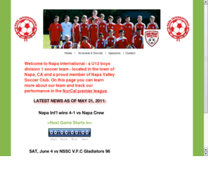 napa-int.info: Welcome to Napa International Soccer Club
The Internet home of a U12 soccer club located in Napa, CA